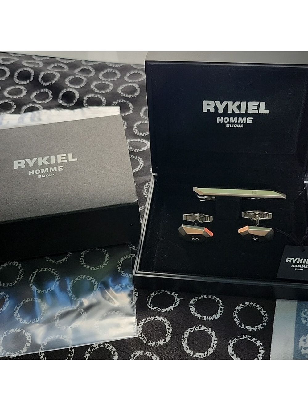 RYKIEL HOMME BIJOUX VINTAGE BRANDNEW CONDITION SET CUFFLINKS #02